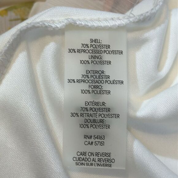 NEW Calvin Klein women’s puff sleeve v-neck floral ruffle overlap dress size 2 - Picture 12 of 14